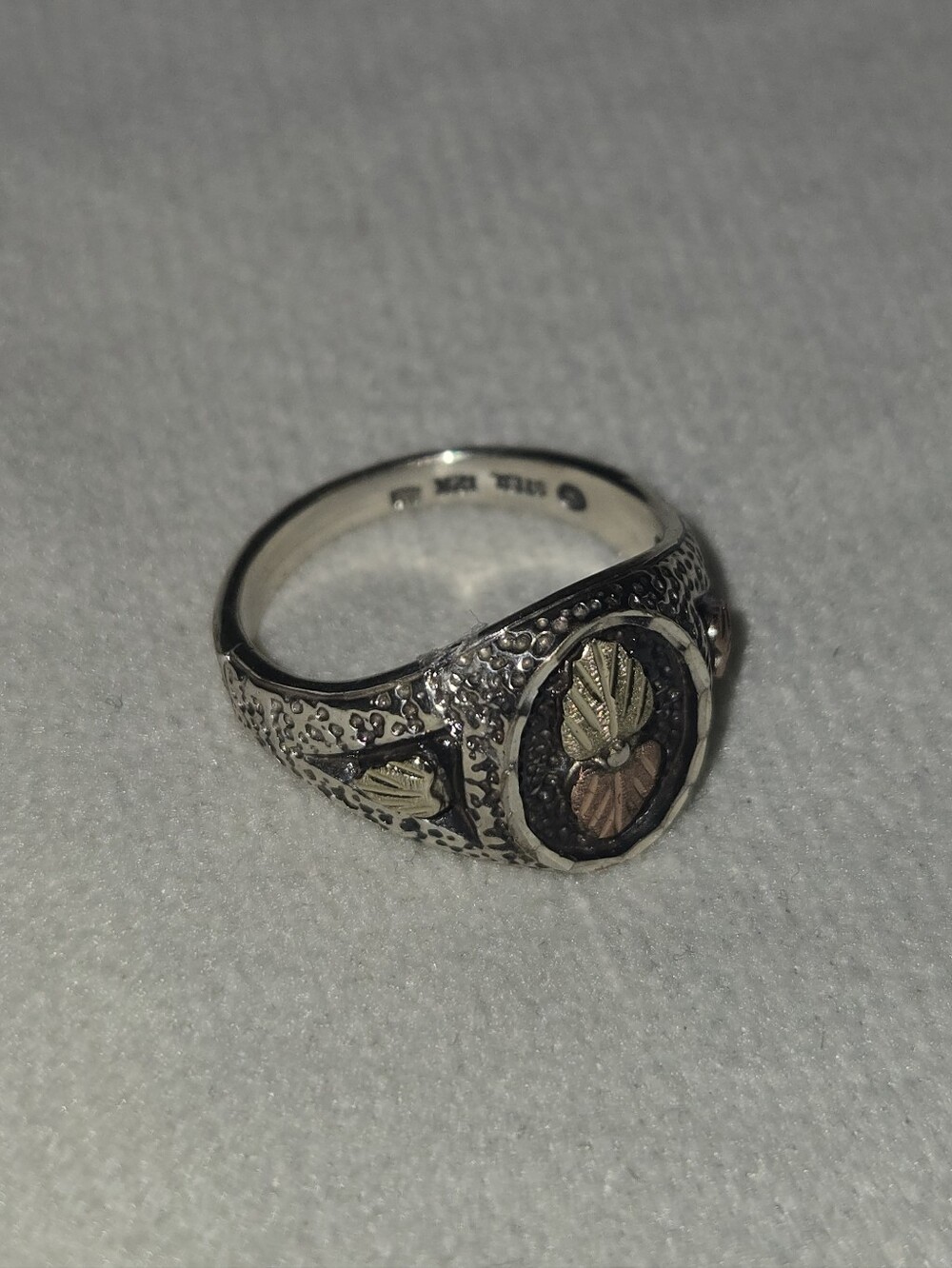Black Hills Gold Sterling Silver And 12k Gold Ring